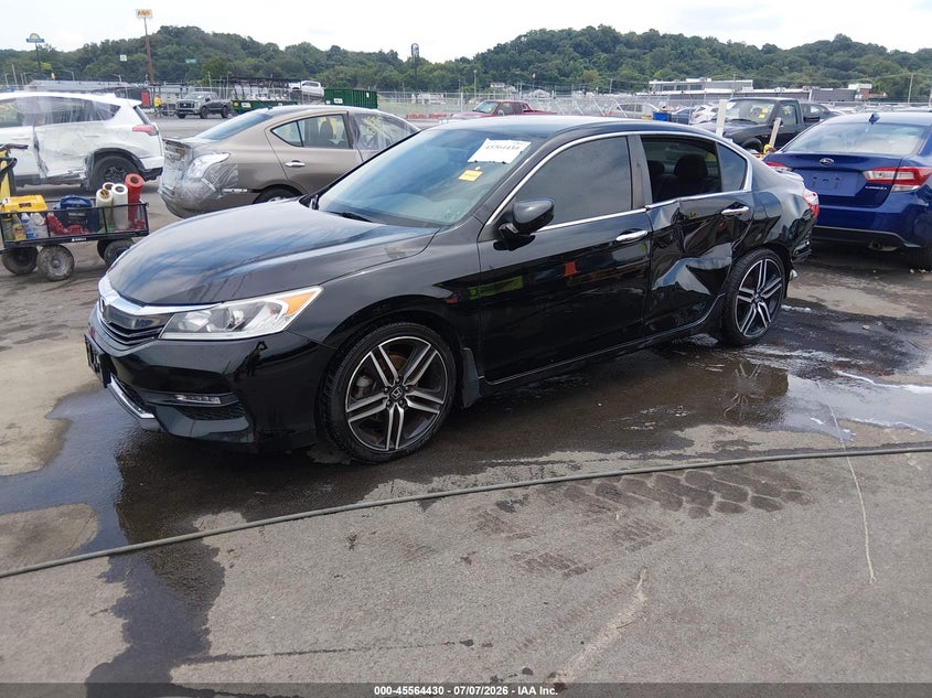 2017 Honda Accord VIN 1HGCR2F17HA090530 IAAI salvage auction — SIDE, Salvage Title, sold $3,850 on 2026-08-01 (photo 2)