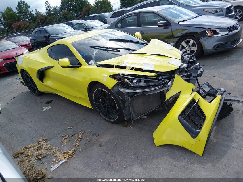 2023 Chevrolet Corvette VIN 1G1YC2D43P5111862 IAAI salvage auction — FRONT & REAR, Salvage (Tennessee), sold $11,600 on 2026-07-29 (photo 1)