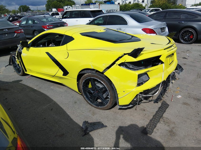 2023 Chevrolet Corvette VIN 1G1YC2D43P5111862 IAAI salvage auction — FRONT & REAR, Salvage (Tennessee), sold $11,600 on 2026-07-29 (photo 3)