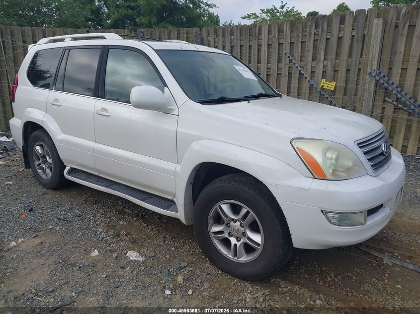 2004 Lexus Gx 470 VIN JTJBT20X940064601 IAAI salvage auction — NORMAL WEAR, Clear (Virginia), sold $2,000 on 2026-07-20 (photo 1)