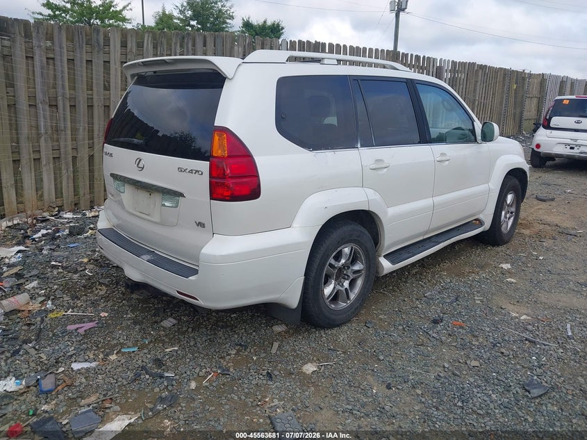 2004 Lexus Gx 470 VIN JTJBT20X940064601 IAAI salvage auction — NORMAL WEAR, Clear (Virginia), sold $2,000 on 2026-07-20 (photo 4)