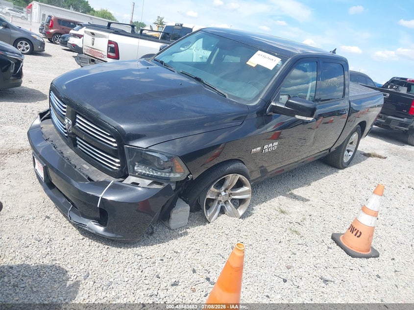 2015 Ram 1500 VIN 1C6RR7MTXFS699555 IAAI salvage auction — FRONT END, Salvage Title, sold $3,400 on 2026-07-29 (photo 2)