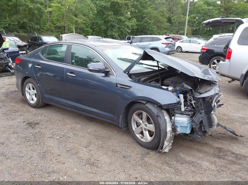 2015 Kia Optima VIN KNAGM4A72F5534163 IAAI salvage auction — FRONT END, Salvage - Greater Than 75% (Maryland), sold $325 on 2026-07-22 (photo 1)
