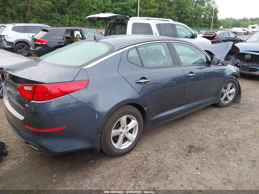 2015 Kia Optima VIN KNAGM4A72F5534163 IAAI salvage auction — FRONT END, Salvage - Greater Than 75% (Maryland), sold $325 on 2026-07-22 (photo 4)