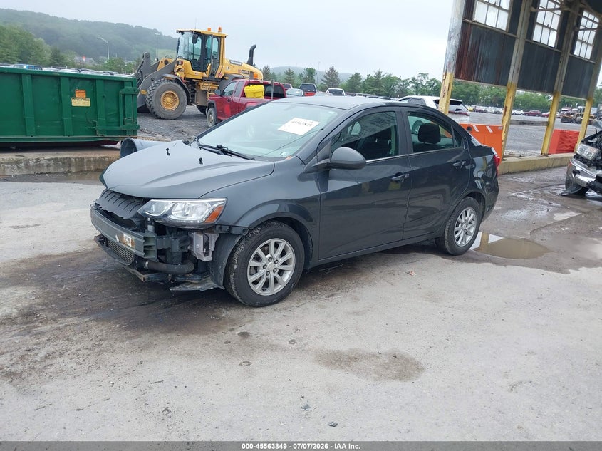 2019 Chevrolet SONIC VIN 1G1JD5SBXK4109395 IAAI salvage auction — FRONT END, Salvage (Pennsylvania), sold $400 on 2026-07-22 (photo 2)