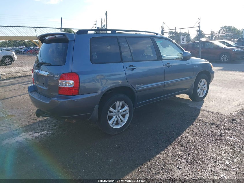 2006 Toyota Highlander hybrid VIN JTEEW21A960019559 IAAI salvage auction — ELECTRICAL, Clear (Florida), sold $800 on 2026-07-08 (photo 4)