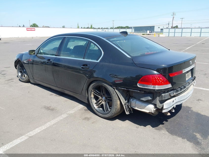 2005 BMW 7 series VIN WBAGN83525DK11252 IAAI salvage auction — FRONT & REAR, Clear (Oregon), sold $500 on 2026-07-14 (photo 3)