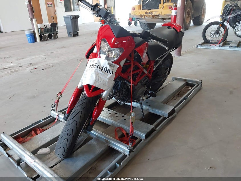 2012 Ducati Hypermotard VIN ZDM1YAAN6CB025396 IAAI salvage auction — SIDE, Clear (Michigan), sold $1,750 on 2026-07-28 (photo 2)