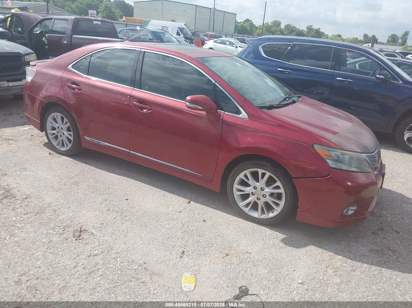 2010 Lexus Hs 250h VIN JTHBB1BA6A2025651 IAAI salvage auction — NORMAL WEAR, Original (Texas), sold $725 on 2026-07-29 (photo 1)