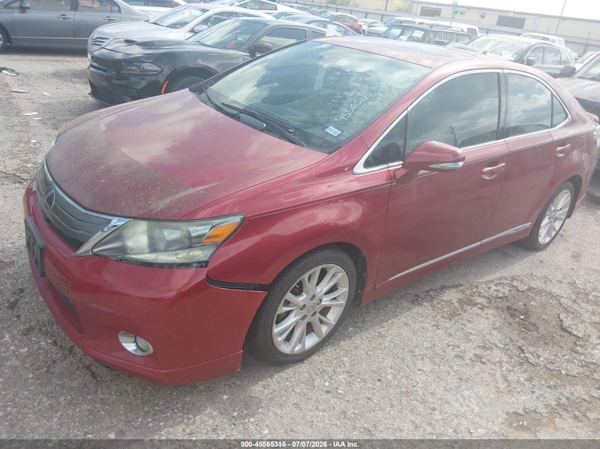 2010 Lexus Hs 250h VIN JTHBB1BA6A2025651 IAAI salvage auction — NORMAL WEAR, Original (Texas), sold $725 on 2026-07-29 (photo 2)