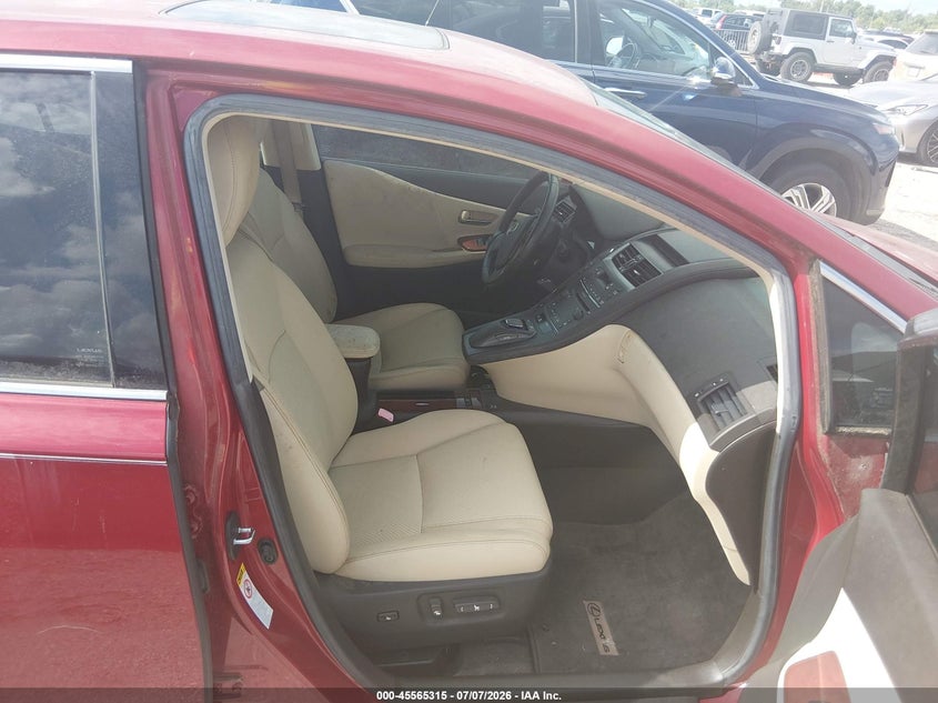 2010 Lexus Hs 250h VIN JTHBB1BA6A2025651 IAAI salvage auction — NORMAL WEAR, Original (Texas), sold $725 on 2026-07-29 (photo 5)