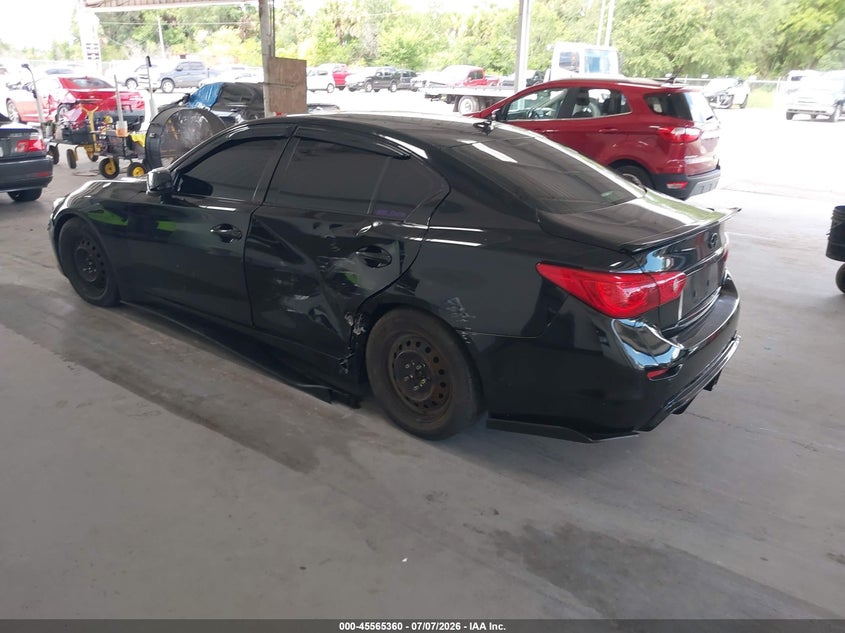 2014 Infiniti Q50 VIN JN1BV7AP9EM672513 IAAI salvage auction — LEFT SIDE, Rebuildable (Florida), sold $1,050 on 2026-08-01 (photo 3)