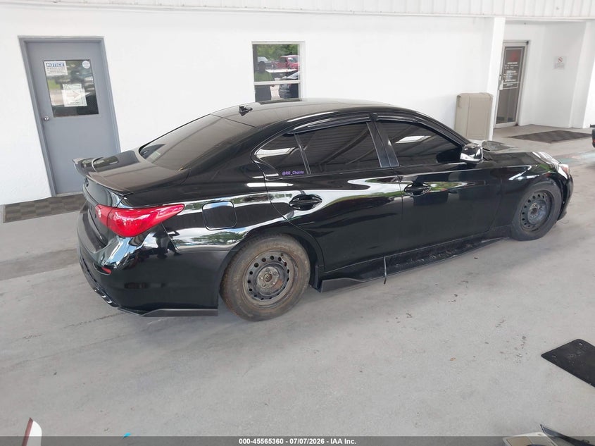 2014 Infiniti Q50 VIN JN1BV7AP9EM672513 IAAI salvage auction — LEFT SIDE, Rebuildable (Florida), sold $1,050 on 2026-08-01 (photo 4)