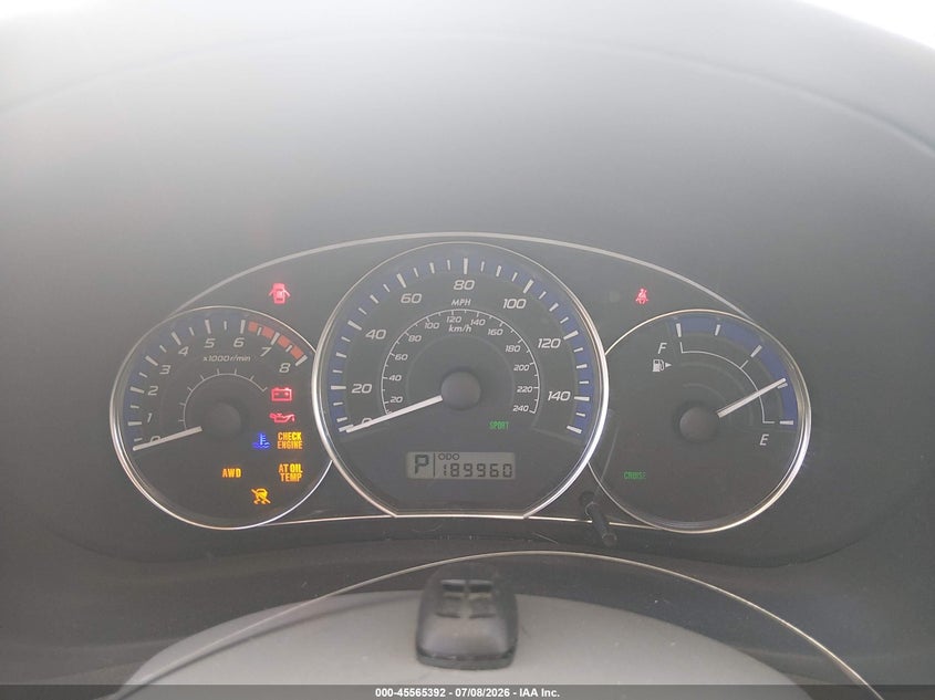 2010 Subaru Forester VIN JF2SH6DC4AH786334 IAAI salvage auction — NORMAL WEAR, Clear (Washington), sold $25 on 2026-07-16 (photo 7)