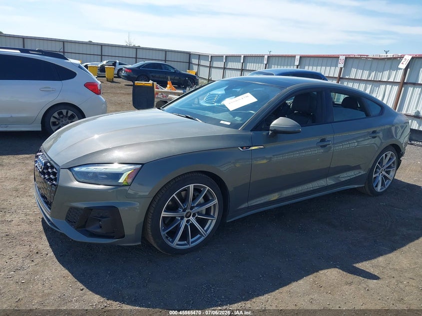 2025 Audi A5 VIN WAUDACF57SA004673 IAAI salvage auction — REAR END, Salvage Title, sold $15,950 on 2026-07-15 (photo 2)