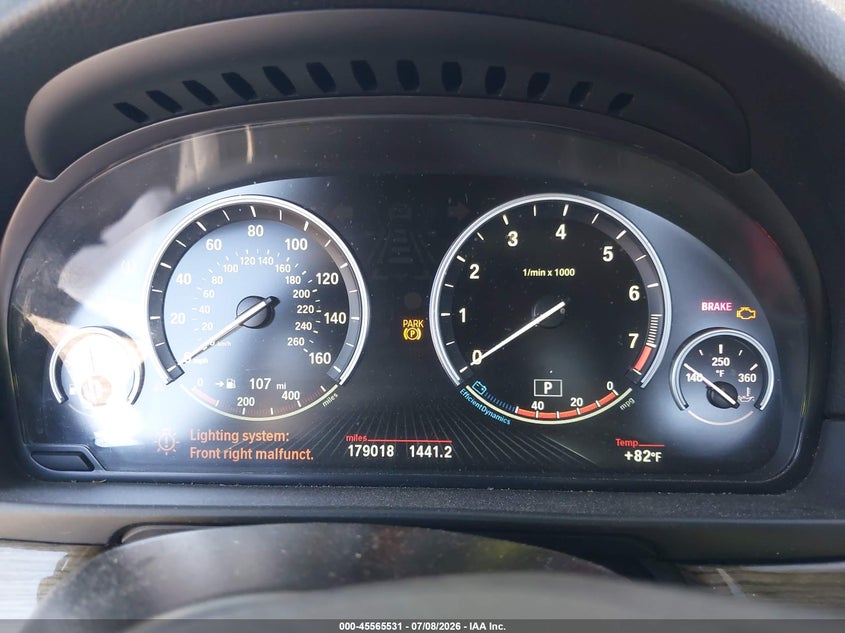 2014 BMW 5 series VIN WBA5B3C56ED537350 IAAI salvage auction — NORMAL WEAR, Clear (New Jersey), sold $900 on 2026-07-29 (photo 7)