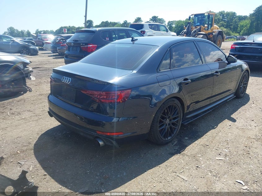 2018 Audi A4 VIN WAUENAF49JA054459 IAAI salvage auction — RIGHT SIDE, Salvage Title, sold $25 on 2026-07-28 (photo 4)