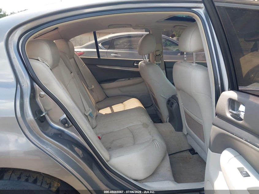 2013 Infiniti G VIN JN1CV6AP9DM717236 IAAI salvage auction — NORMAL WEAR, Salvage Title, sold $300 on 2026-07-15 (photo 8)
