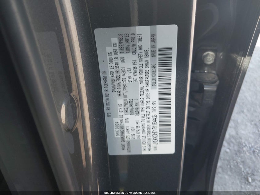 2024 Mazda Cx-90 VIN JM3KKDHD1R1164468 IAAI salvage auction — REAR END, Salvage Title, sold $12,950 on 2026-09-02 (photo 9)