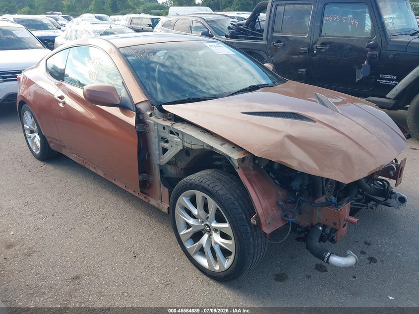2013 Hyundai Genesis VIN KMHHT6KD6DU082100 IAAI salvage auction — FRONT END, Salvage Title, sold $25 on 2026-07-21 (photo 1)