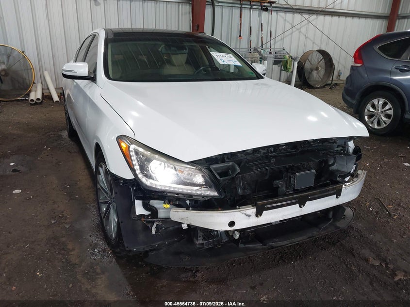 2016 Hyundai Genesis VIN KMHGN4JE6GU132969 IAAI salvage auction — FRONT END, Salvage (Virginia), sold $2,750 on 2026-07-30 (photo 1)