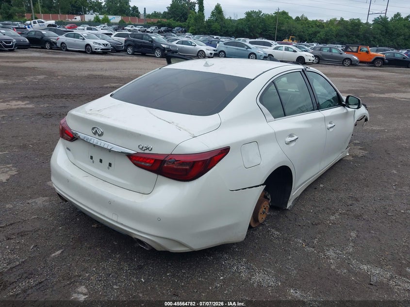 2018 Infiniti Q50 VIN JN1EV7AR4JM445481 IAAI salvage auction — ALL OVER, Salvage (Pennsylvania), sold $300 on 2026-07-24 (photo 4)