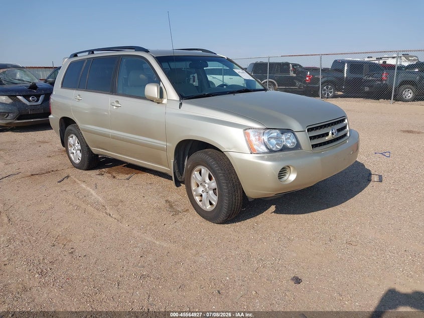 2001 Toyota Highlander VIN JTEHF21A910036092 IAAI salvage auction — MECHANICAL, Original (Texas), sold $325 on 2026-07-29 (photo 1)
