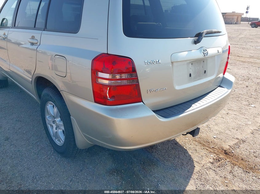 2001 Toyota Highlander VIN JTEHF21A910036092 IAAI salvage auction — MECHANICAL, Original (Texas), sold $325 on 2026-07-29 (photo 6)