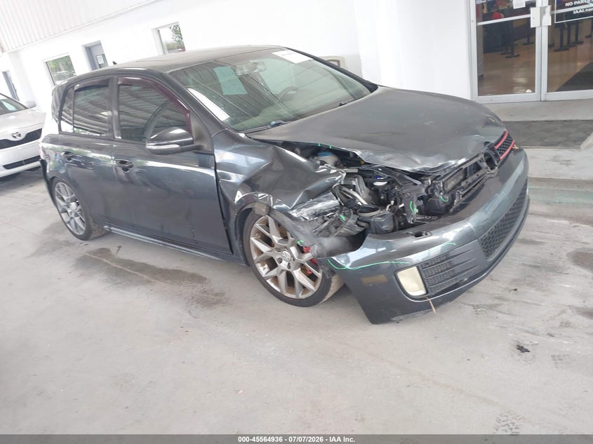 2014 Volkswagen Gti VIN WVWHD7AJXEW010689 IAAI salvage auction — RIGHT FRONT, Rebuildable (Florida), sold $875 on 2026-07-22 (photo 1)