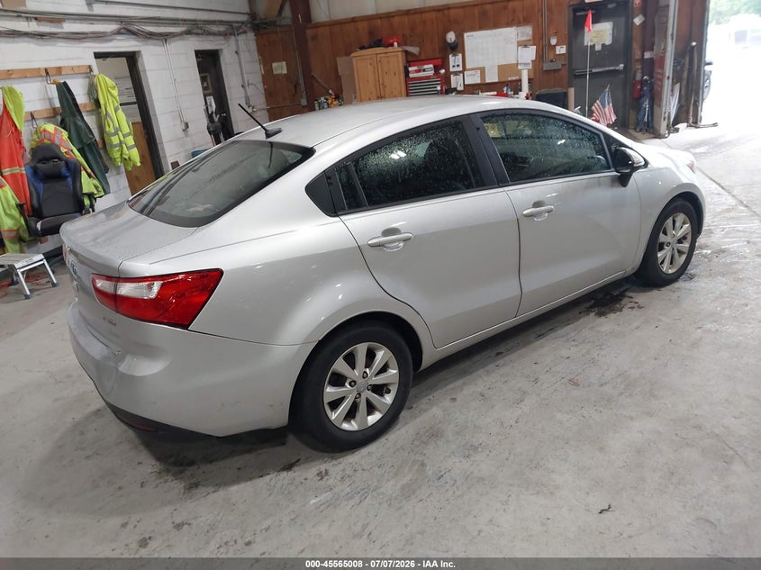 2013 Kia Rio VIN KNADN4A31D6111241 IAAI salvage auction — NORMAL WEAR, Clear (New York), sold $400 on 2026-07-15 (photo 4)