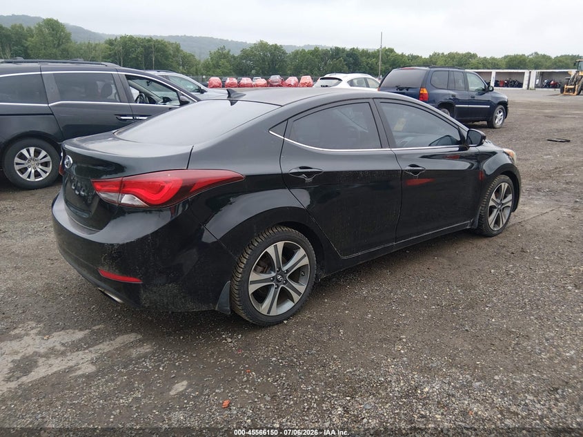 2016 Hyundai Elantra VIN KMHDH4AH4GU513174 IAAI salvage auction — NORMAL WEAR, Salvage Title, sold $1,675 on 2026-07-16 (photo 4)