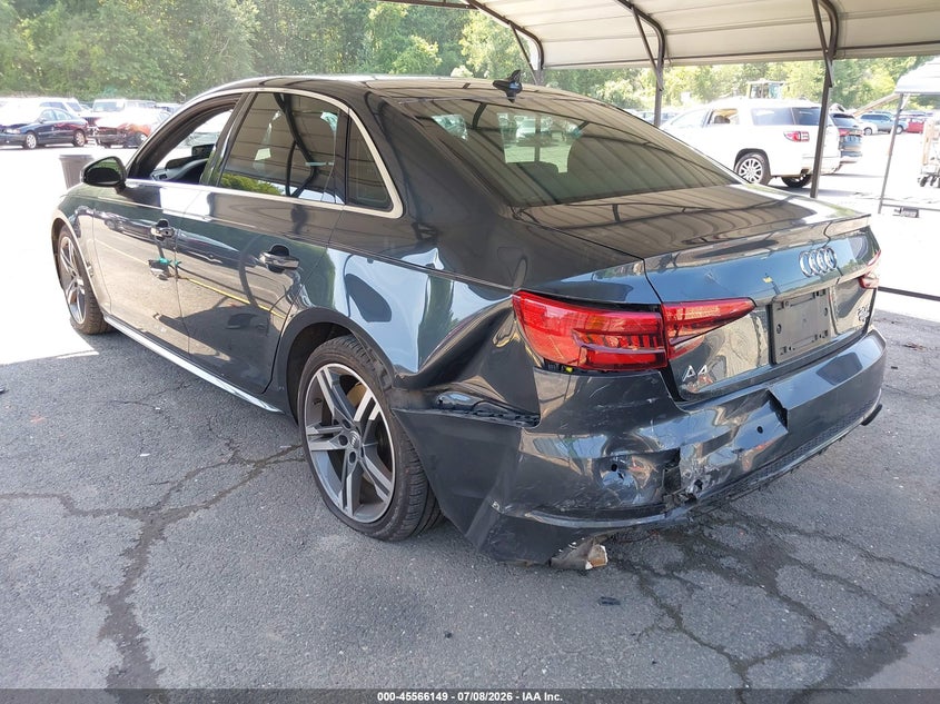 2017 Audi A4 VIN WAUENAF41HN070478 IAAI salvage auction — REAR END, Salvage (Connecticut), sold $4,600 on 2026-07-30 (photo 3)