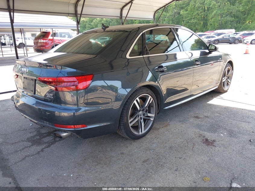 2017 Audi A4 VIN WAUENAF41HN070478 IAAI salvage auction — REAR END, Salvage (Connecticut), sold $4,600 on 2026-07-30 (photo 4)