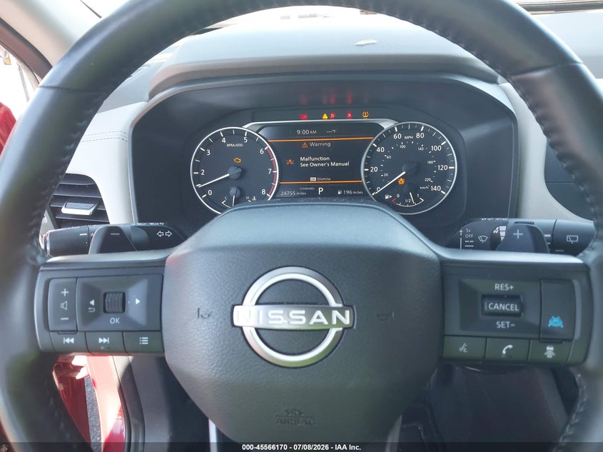 2025 Nissan Rogue VIN JN8BT3BA4SW341879 IAAI salvage auction — LEFT FRONT, Salvage Certificate (California), sold $7,300 on 2026-07-31 (photo 7)