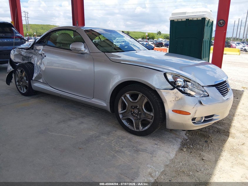 2006 Lexus Sc 430 VIN JTHFN48Y269005894 IAAI salvage auction — SIDE, Rebuildable (Florida), sold $825 on 2026-07-28 (photo 1)