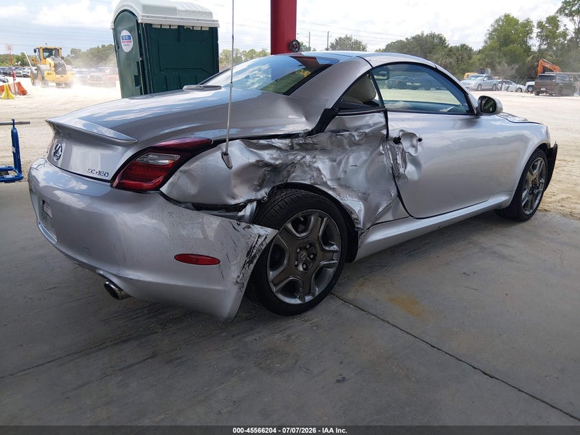 2006 Lexus Sc 430 VIN JTHFN48Y269005894 IAAI salvage auction — SIDE, Rebuildable (Florida), sold $825 on 2026-07-28 (photo 4)