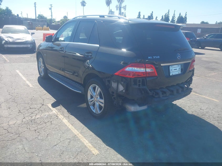 2012 Mercedes-benz M-klasse VIN 4JGDA5HB3CA001560 IAAI salvage auction — REAR END, Salvage Title, sold $2,150 on 2026-07-17 (photo 3)