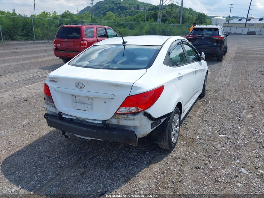 2017 Hyundai Accent VIN KMHCT4AE9HU248236 IAAI salvage auction — REAR END, Salvage (Pennsylvania), sold $1,050 on 2026-07-21 (photo 4)