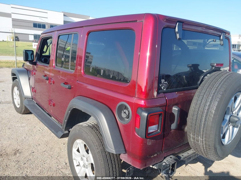 2022 Jeep Wrangler / VIN 1C4HJXDG1NW135041 IAAI salvage auction — REAR END, Salvage (Texas), sold $11,600 on 2026-07-28 (photo 3)