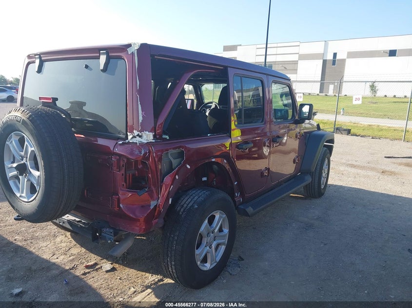 2022 Jeep Wrangler / VIN 1C4HJXDG1NW135041 IAAI salvage auction — REAR END, Salvage (Texas), sold $11,600 on 2026-07-28 (photo 4)