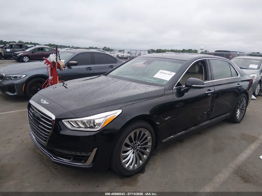 2017 Genesis G90 VIN KMHG34JA8HU025930 IAAI salvage auction — SIDE, Salvage (North Carolina), sold $5,900 on 2026-07-23 (photo 2)