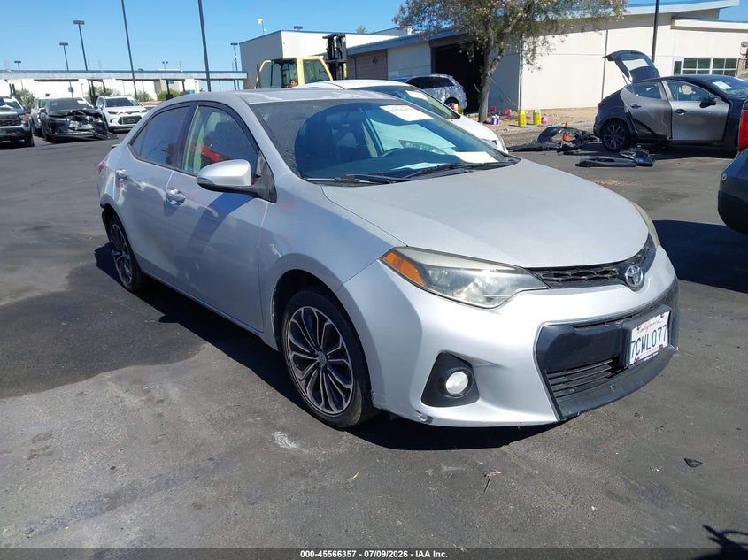 2014 Toyota Corolla VIN 5YFBURHE6EP007856 IAAI salvage auction — LEFT REAR, Salvage Title, sold $1,850 on 2026-07-31 (photo 1)