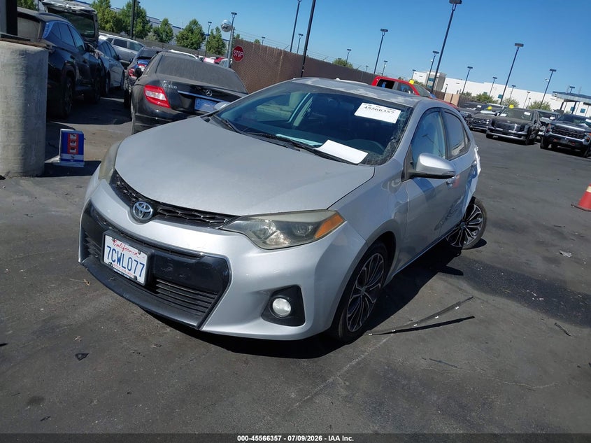 2014 Toyota Corolla VIN 5YFBURHE6EP007856 IAAI salvage auction — LEFT REAR, Salvage Title, sold $1,850 on 2026-07-31 (photo 2)