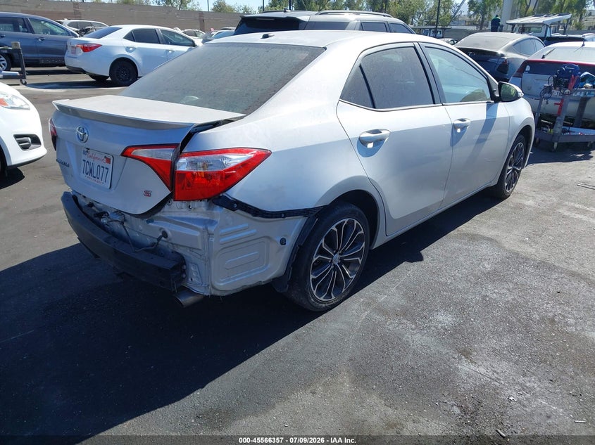 2014 Toyota Corolla VIN 5YFBURHE6EP007856 IAAI salvage auction — LEFT REAR, Salvage Title, sold $1,850 on 2026-07-31 (photo 4)