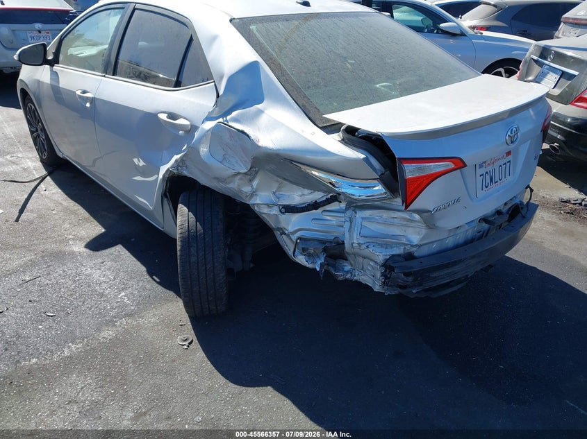 2014 Toyota Corolla VIN 5YFBURHE6EP007856 IAAI salvage auction — LEFT REAR, Salvage Title, sold $1,850 on 2026-07-31 (photo 6)