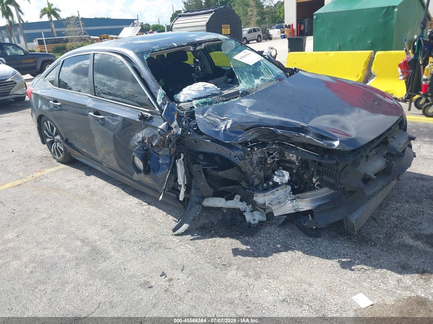 2022 Honda Civic VIN JHMFE1F77NX007949 IAAI salvage auction — SIDE, Salvage (Georgia), sold $2,050 on 2026-07-30 (photo 1)