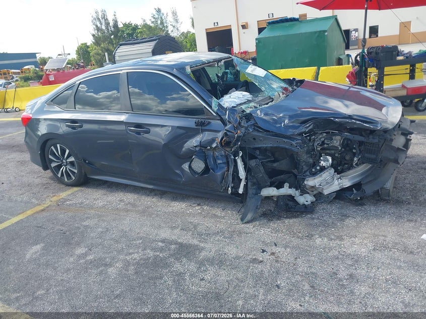 2022 Honda Civic VIN JHMFE1F77NX007949 IAAI salvage auction — SIDE, Salvage (Georgia), sold $2,050 on 2026-07-30 (photo 6)