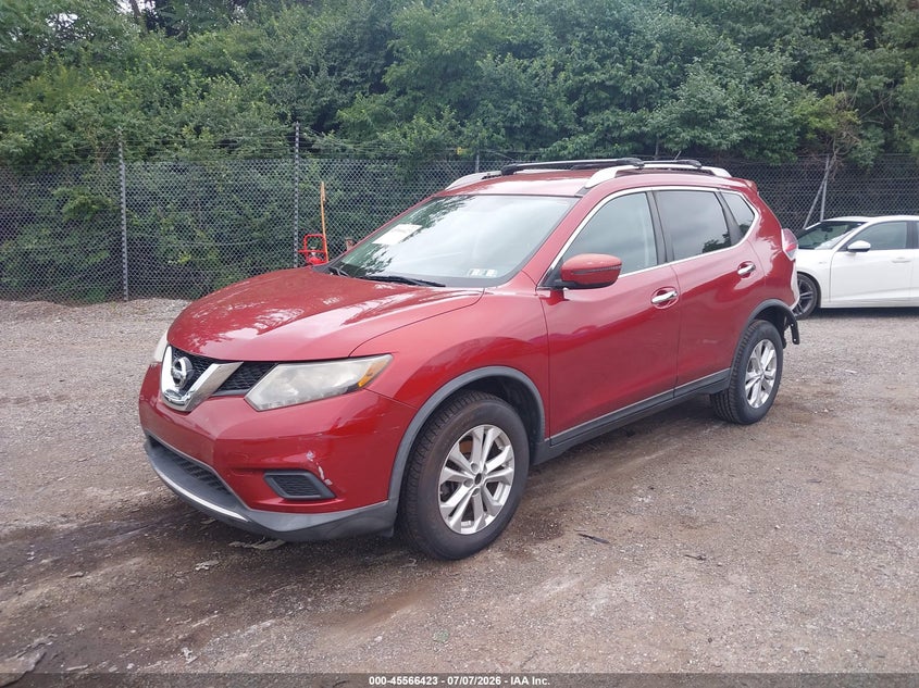 2016 Nissan Rogue VIN KNMAT2MV4GP628870 IAAI salvage auction — REAR END, Salvage (Pennsylvania), sold $25 on 2026-07-31 (photo 2)