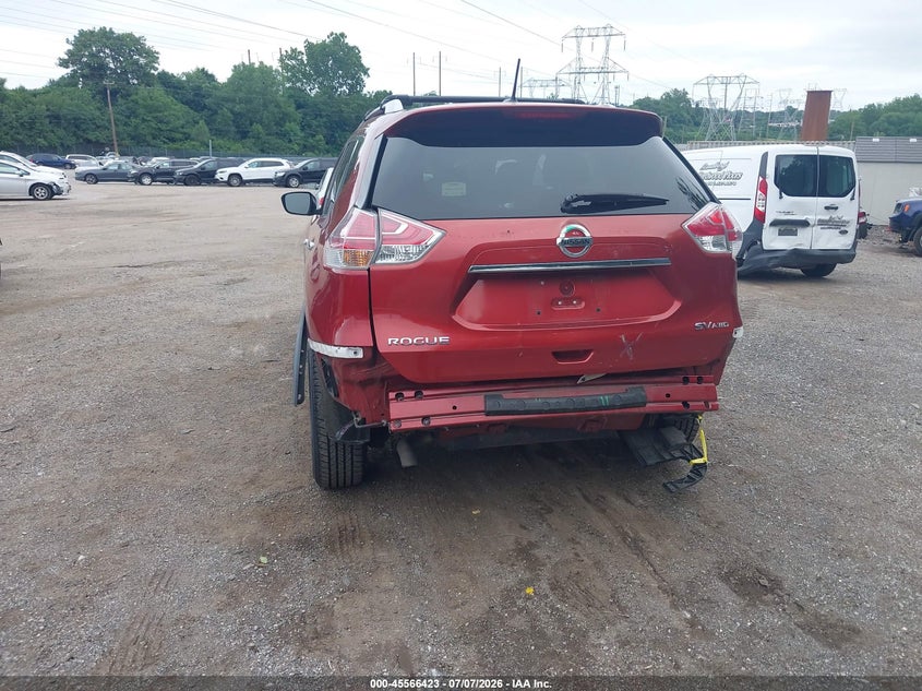 2016 Nissan Rogue VIN KNMAT2MV4GP628870 IAAI salvage auction — REAR END, Salvage (Pennsylvania), sold $25 on 2026-07-31 (photo 6)
