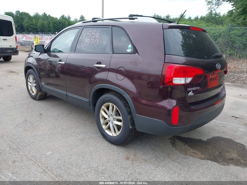 2014 Kia Sorento VIN 5XYKTCA62EG506578 IAAI salvage auction — NORMAL WEAR, Original (Maine), sold $725 on 2026-07-10 (photo 3)